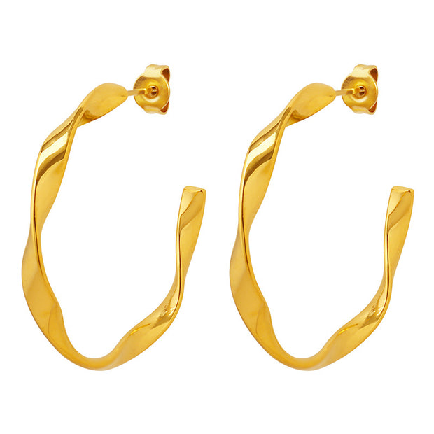 Iris Golden Earrings