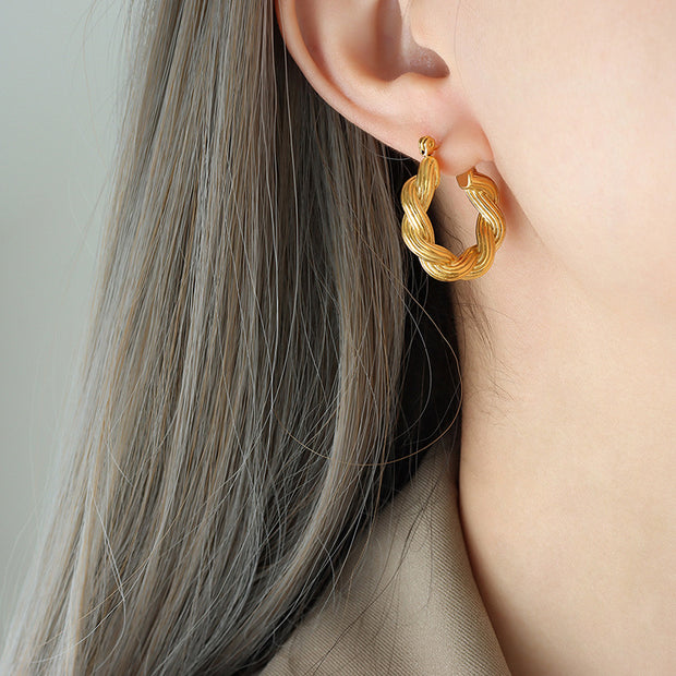 Zarra Golden Twist Earrings