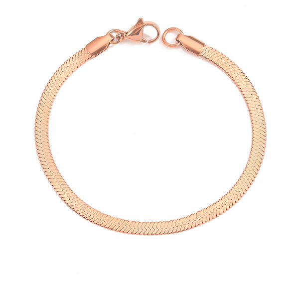 Stella Herringbone Chain Bracelet