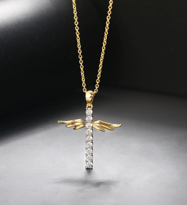 Winged Cross Necklace