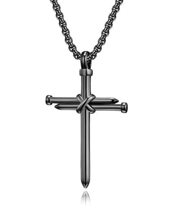 Stainless Steel Nail Cross Necklace