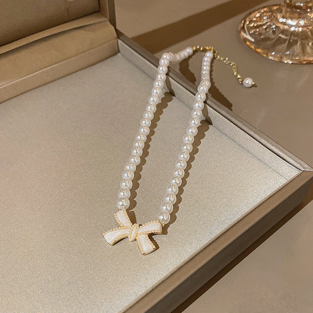 The Maiden's Ribbon Pearl Necklace