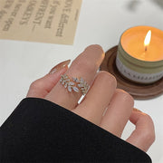 Gold Plated Zirconia Wreath Ring