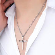 Stainless Steel Nail Cross Necklace