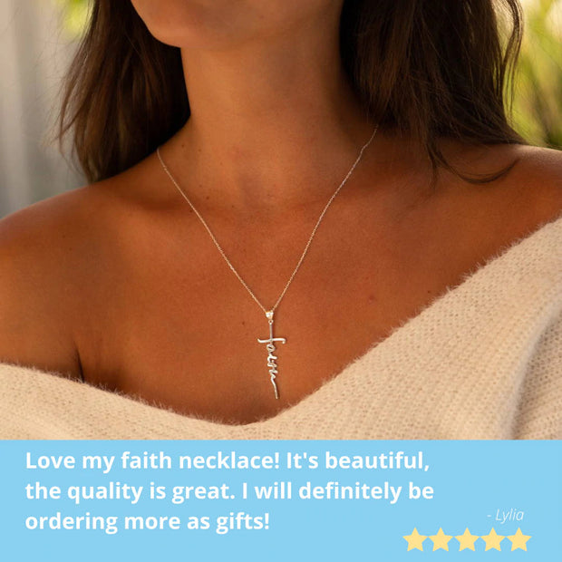 Sterling Silver Faith Necklace